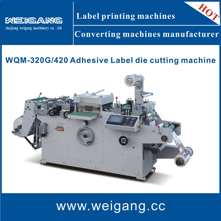 Wqm-420 Roll to Roll / Roll to Sheet / Label Die Cutting Machine with Hot Stamping / Lamination / Punching Function