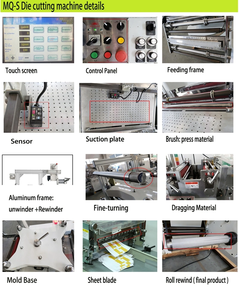 Automatic Roll Film Foam Sticker Label Flat Bed Die Cutter