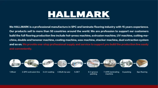 Hallmark Professional 신기술은 SPC 바닥재 생산 라인을 위한 전기, 고정밀 다중 절단 톱 기계를 절약합니다.